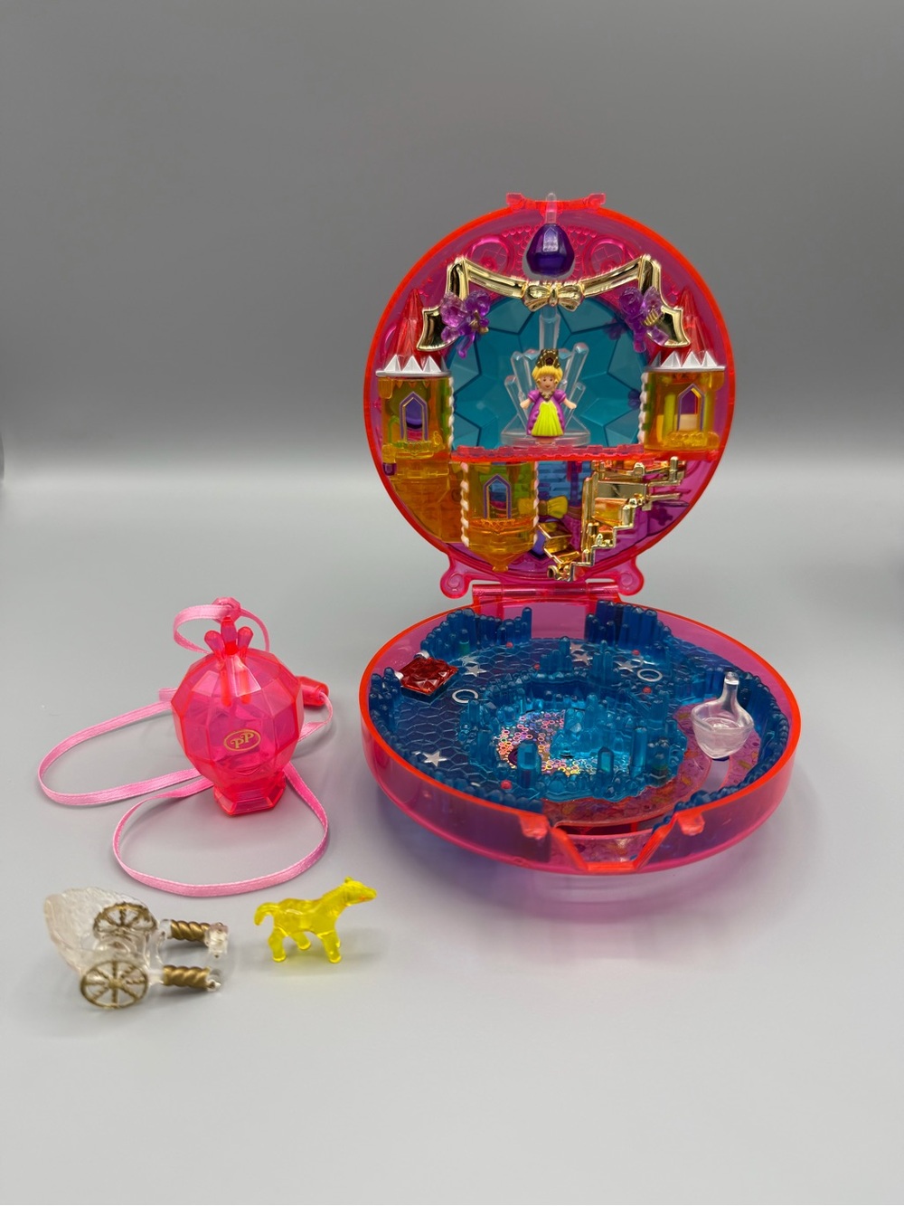 Vintage Polly Pocket 1996 Sparkle Surprise Starshine Palace Complete Set